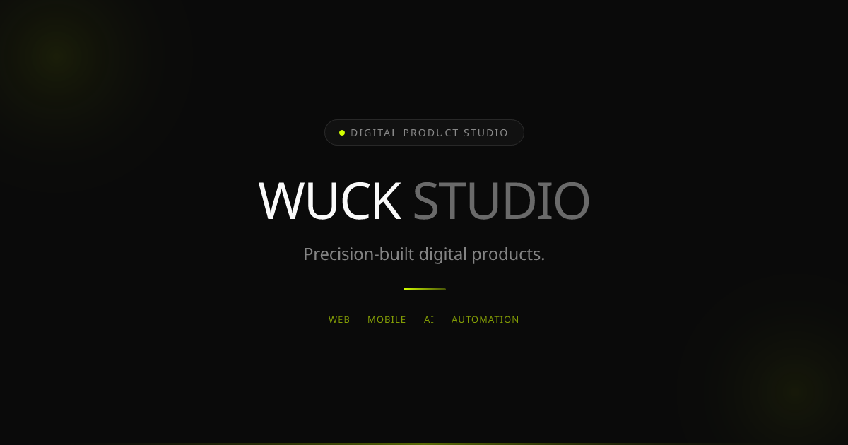 Wuck Studio — Premium Digital Products, Precision-Built